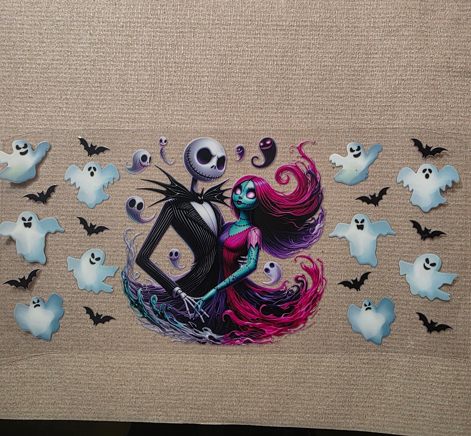 Jack skelington & sally w ghosts n bats