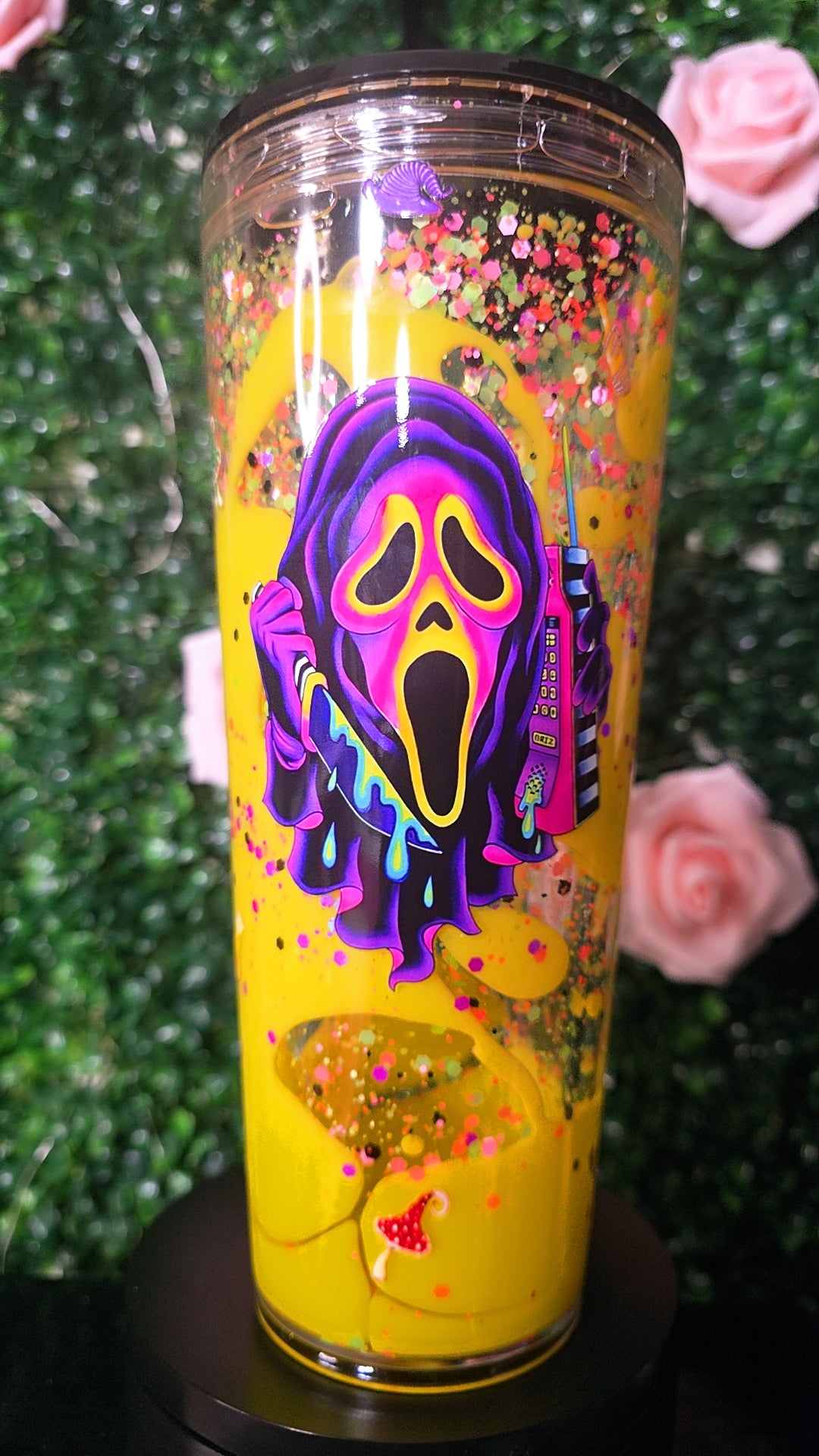 Ghostface yellow lava tumbler