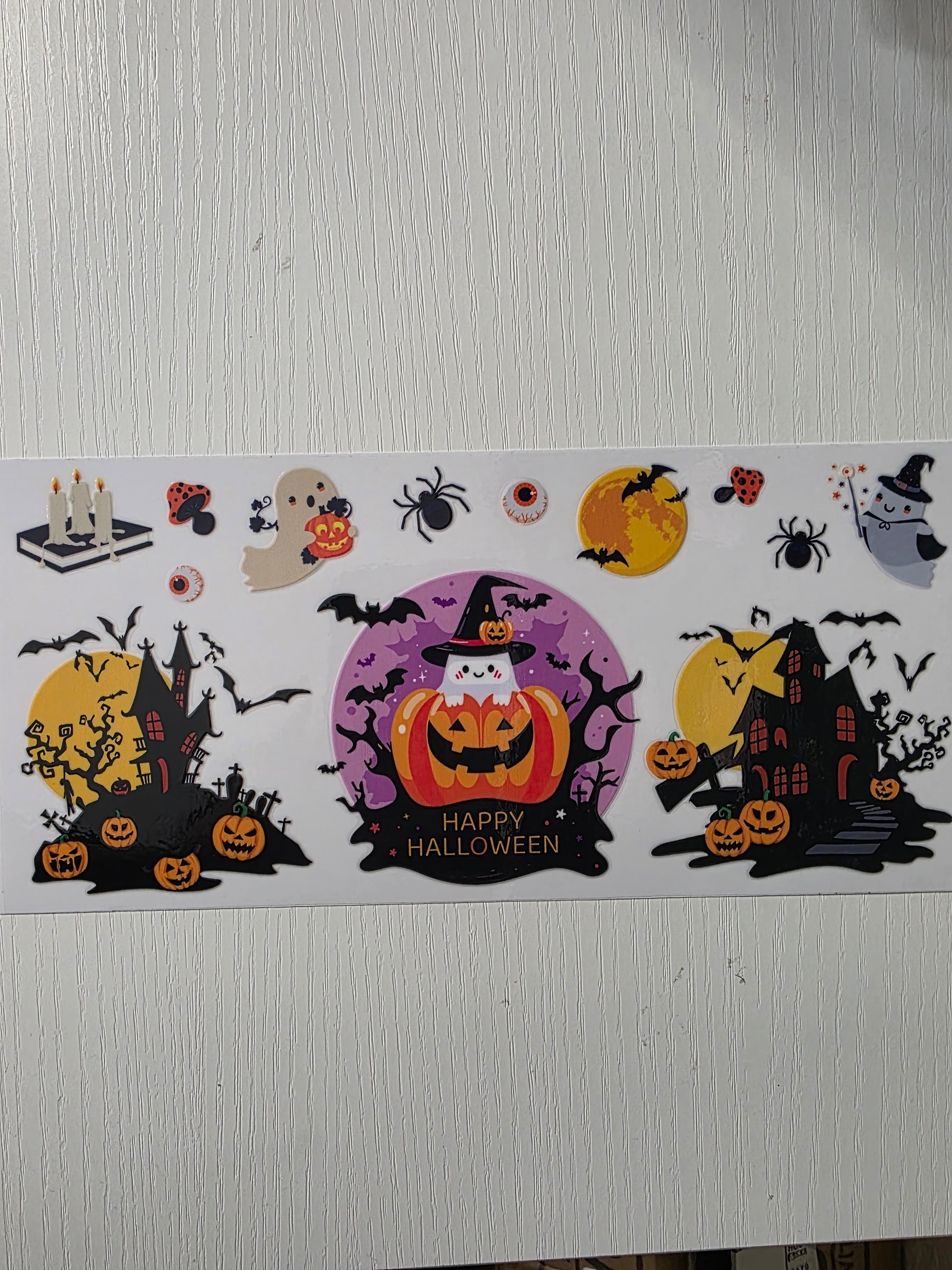 Happy halloween ghost in pumpkin