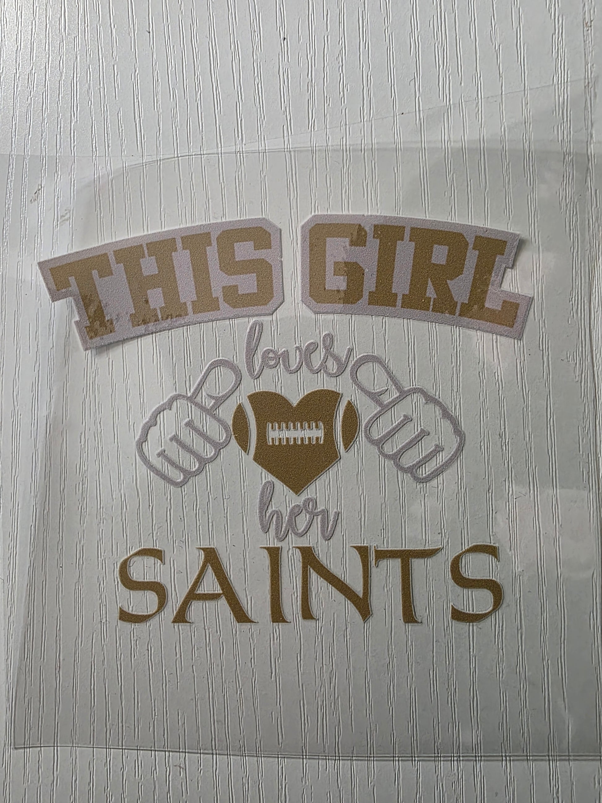 This girl loves her Saints