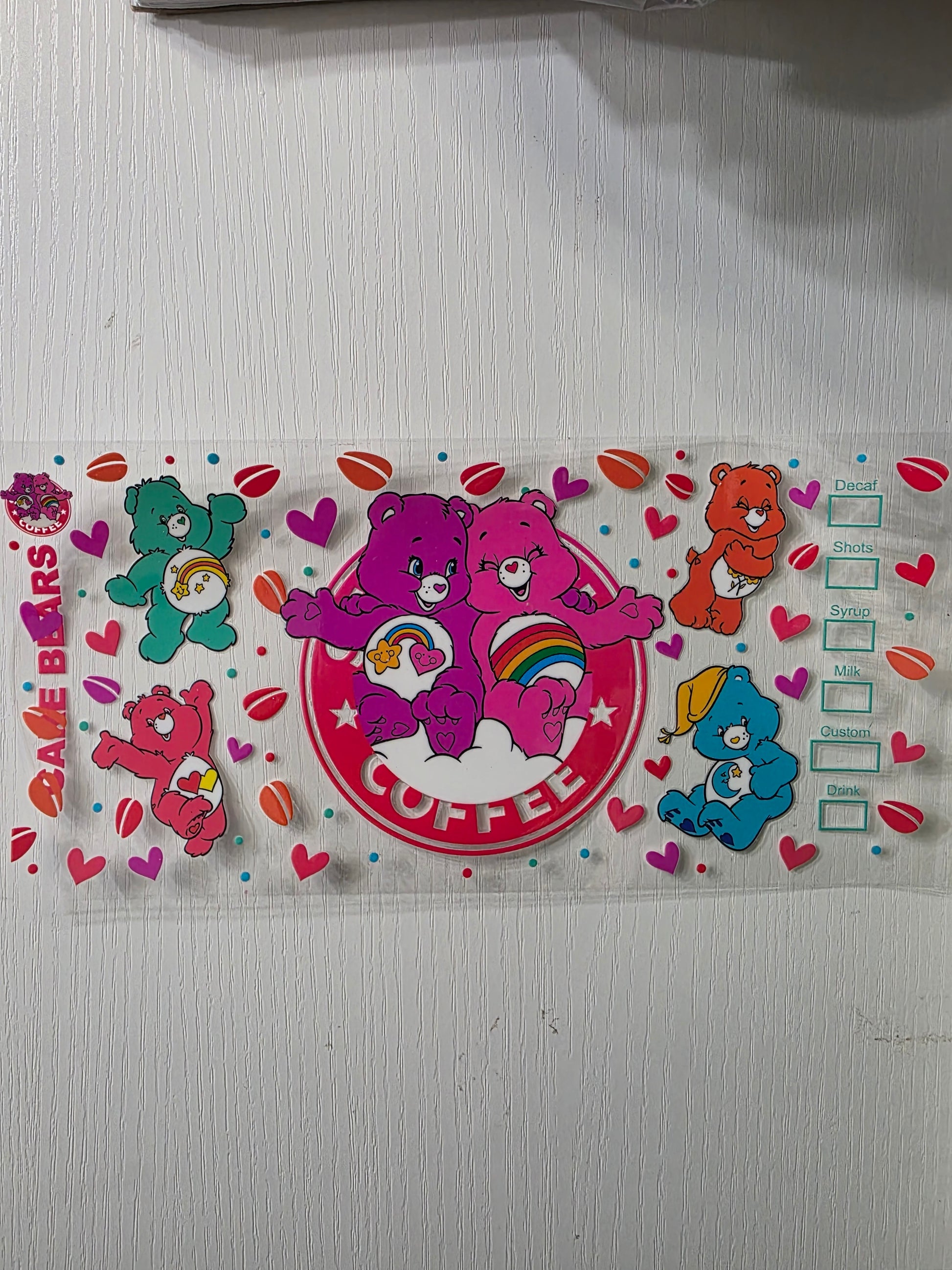 Carebears and coffee beans