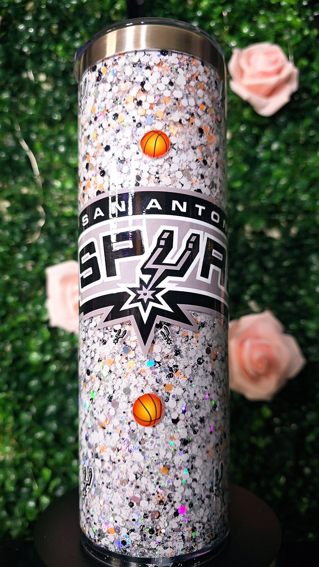 Spurs 20oz snowglobe tumbler