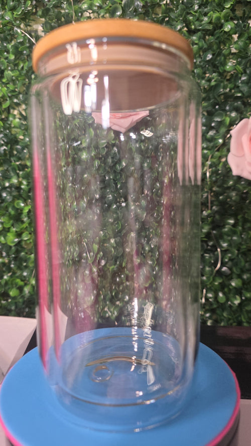 16 oz Glass Double wall tumbler