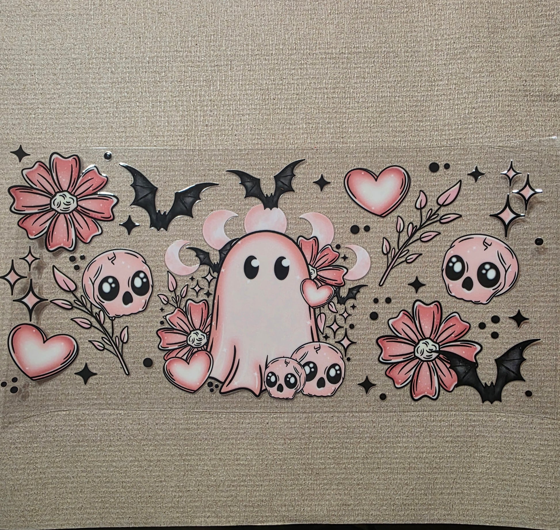 Pink ghosts& bats& hearts